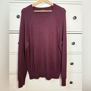 J.Crew Mercantile Men’s Burgundy Long Sleeve‎ Round Neck Wool Sweater size M